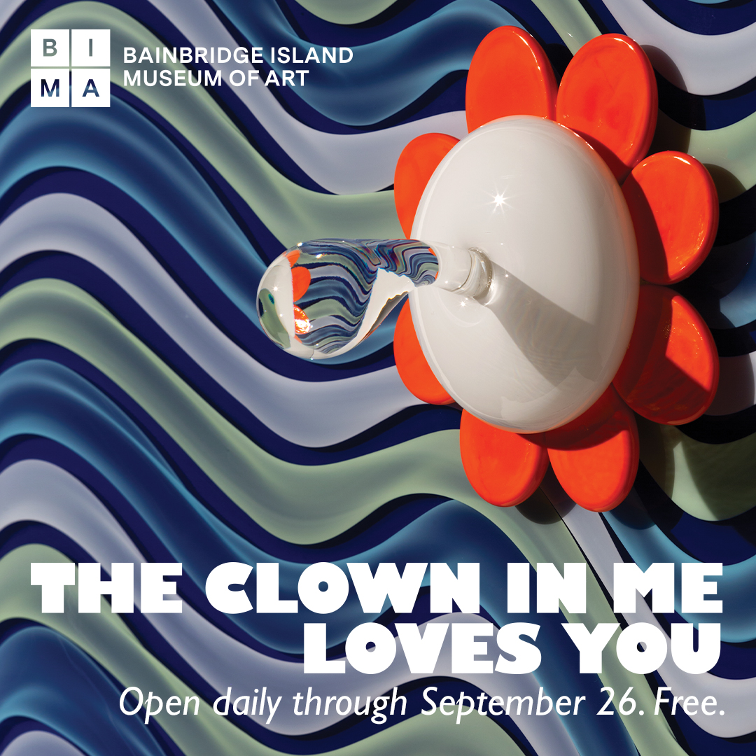 advertisement for The Clown In Me exhibit