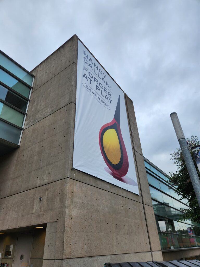 Banner for Nancy Callan Exhibition at the Museum of Glass Tacoma WA 2025